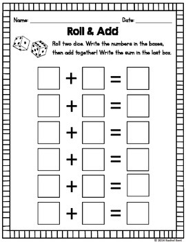 Math Activities With Dice - Free Sample by Rachel K Resources | TpT