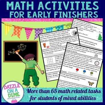 Preview of Early Finishers Enriching Math Brain Busters 3rd grade, 4th grade, 5th grade
