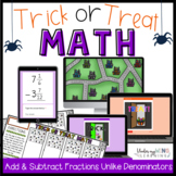 Math Activities for Halloween | Add and Subtract Fractions