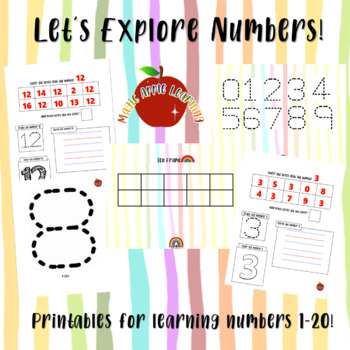 Preview of Math Activities for Learning Numbers 1-20