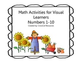 Math Activities for Visual Learners Numbers 1-10  Fall Theme