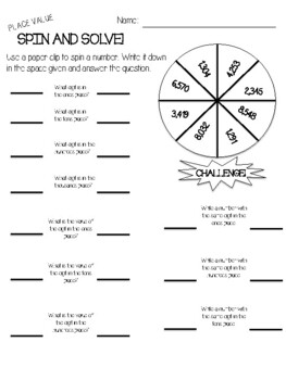 Math Activities (spin and solve) by Teaching and Testing with Jade