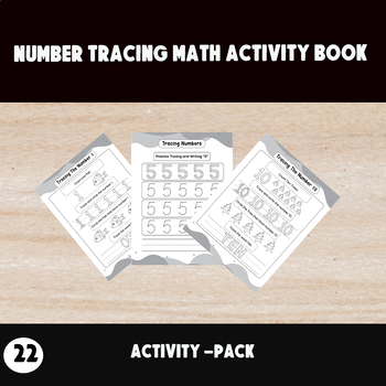 Preview of Math Activity Book : Tracing, Number Writing Practice, Number Recognition 0-20