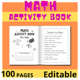 Math Activity Book for Kids Counting Practice, Math Activi