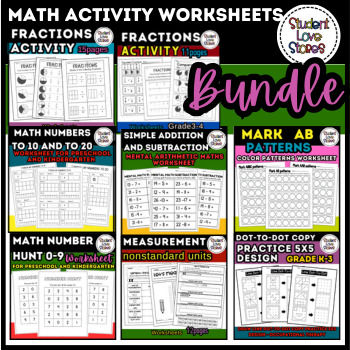 Preview of Math Activity Bundle Worksheets