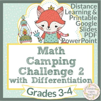 Preview of Math Activity Digital Camping third Grade fourth Grade