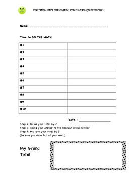 Math Activity Ice Breaker - Top Ten Get to Know You Math Questions