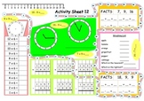 Math Activity Sheets (11-20) for grades 2 to 4