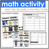 Math Activity: Shopping & Writing Fractions as Decimals | 
