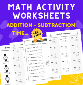 Preview of Math Activity Worksheets