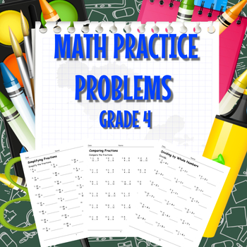 Math Activity Worksheets for Kids Grade 4 by Samir Latrous | TPT
