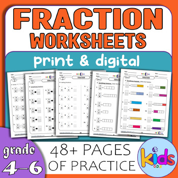 Preview of Math Activity worksheets Identifying Fractions-Simplifying & compare fractions..