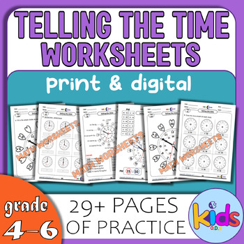 Preview of Math Activity worksheets  -  Telling the Time