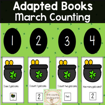 Preview of Math Adapted Books: March St. Patrick's Day