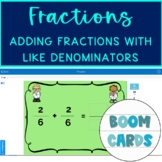 Math- Adding Fractions With Like Denominators Boom Cards Deck 2