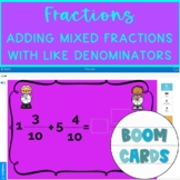 Math Adding Mixed Fractions With Like Denominators Boom Cards 3