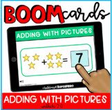 Math: Adding with Pictures BOOM CARDS {distance learning}