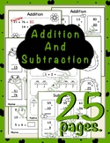 Math ( Addition And Subtraction 1 -2 Digit Numbers ) works