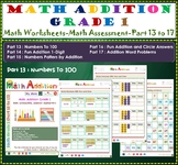 Math Addition Grade 1 - Math Addition Worksheets - Math Addition Assessment 3