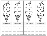 Math Addition Subtraction Fact Family Ice Cream Cone Booklets