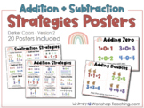 Math Addition Subtraction Strategies Reference 20 Posters 