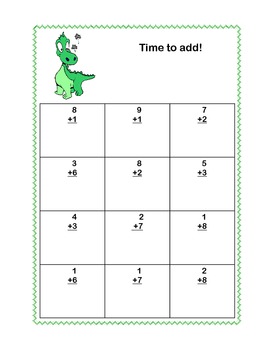 Math Addition & Subtraction Within 20 Worksheets-Fun Dinosaur Theme