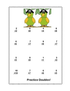 math addition subtraction within 20 worksheets fun pirate theme