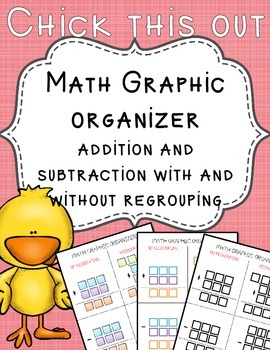 Preview of Math Addition and subtraction Graphic Organizers