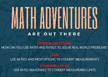 Preview of Math Adventures - Investigation Packet / Project Based Learning (PBL) 