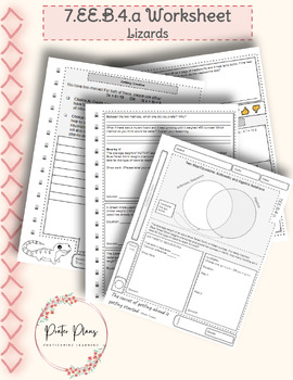 Preview of Math Adventures with Tennessee Lizards: Two-Step Equations Worksheet | Printable