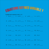 Math Algebra | Equation With Defined Variable