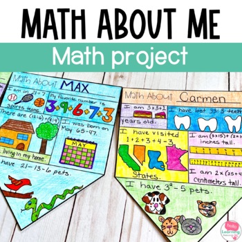 Preview of Math All About Me Banner - Getting to Know You Math Activity - Math Project