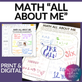 Math All About Me Back to School Activity Print & Digital