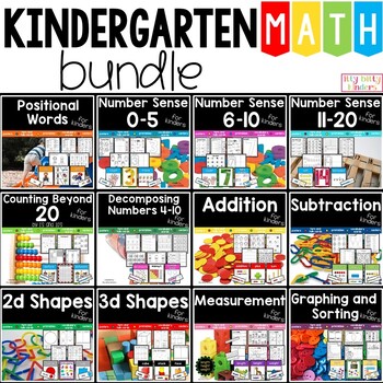 Preview of Kindergarten Math Bundle, Back to School, Common Core, Number Sense, Addition