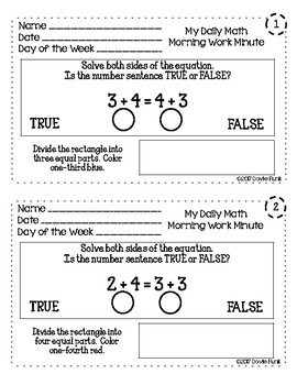 first grade math morning work minute worksheets january by dovie funk