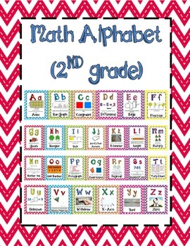 Preview of Math Alphabet 2nd Grade STAAR