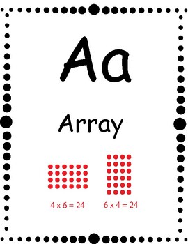 Preview of Math Alphabet 3rd Grade