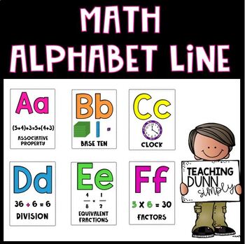 Preview of Math Alphabet Line Posters