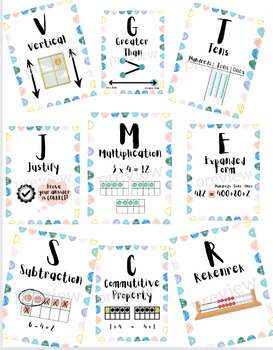 Preview of Math Alphabet/Math Word Wall/Math Vocabulary