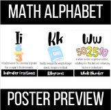 Math Alphabet Posters - Pastel Colors