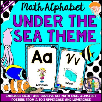 Preview of Math Alphabet Under the Sea Classroom Theme BACK TO SCHOOL