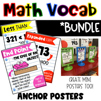 Preview of Math Anchor Posters-COMPLETE BUNDLE-Grade 2