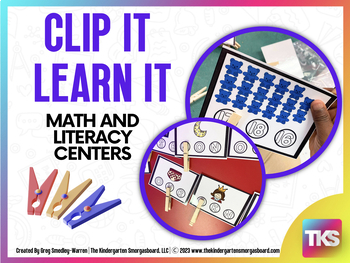 Preview of Clip It! Learn It! Math and Literacy Centers