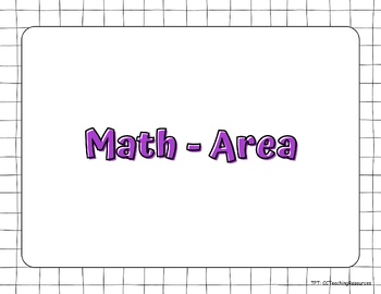 Preview of Math - Area Posters: Definitions, Metric Conversions, Formulas