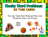 Math Area Volume Real World Wacky Word Problem CHALLENGING