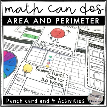 Math Area and Perimeter for Early Finishers Can Dos by Design Education