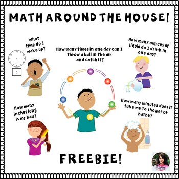 Preview of Math Around the House Freebie!