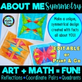 Math Art About Me Symmetry Get to Know You Activity Transf
