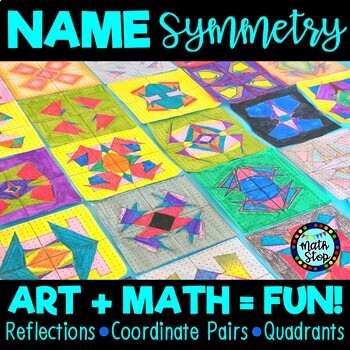 Preview of Math Art Activity Name Symmetry | Transformations Reflections Quadrants