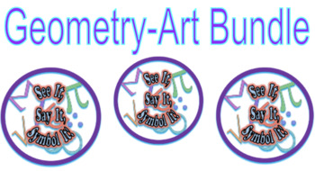 Preview of Math + Art Project Bundle Plus Bonus "100th Day of School Math Puzzle" Activity!